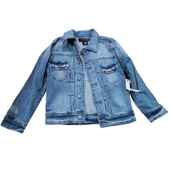 NWT! Treasure & Bond Studio Wash Jean Jacket Big Girls Size Small (7/8) - Picture 1 of 9
